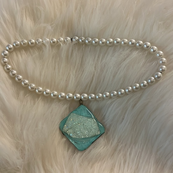 Faux Pearl Rare Unique One of Handmade Rare Bohemian Necklace - Picture 12 of 17